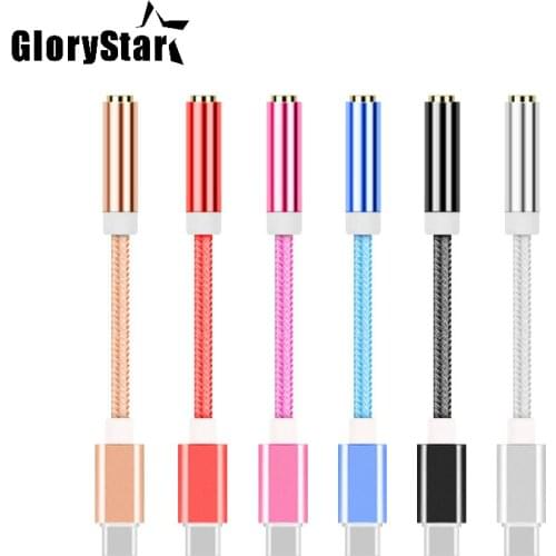 Type C to 3.5mm Adapter Cable Headphone Earphone Jack AUX Type-C Convertor Cabel for Letv