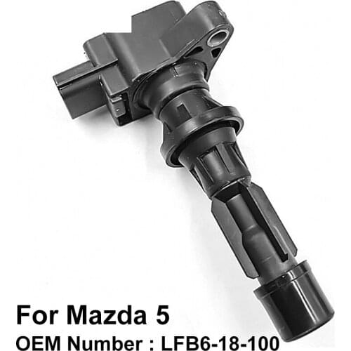 COWTOTAL Ignition Coil for Mazda 5 Engine Code LF L3 2.0L 2.3L OEM LFB6-18-100 ( Pack of 4 )