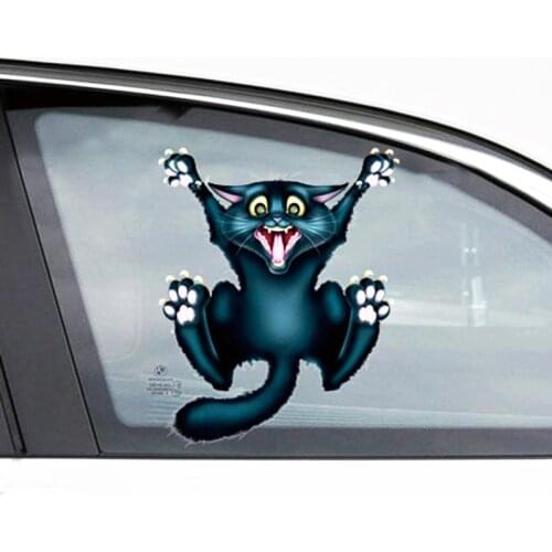 Cool 3D Car Styling Funny Carton Crazy Cat Sticker Decals Waterproof Monster Auto Accessories Whole Body Cover for Auto Car DIY