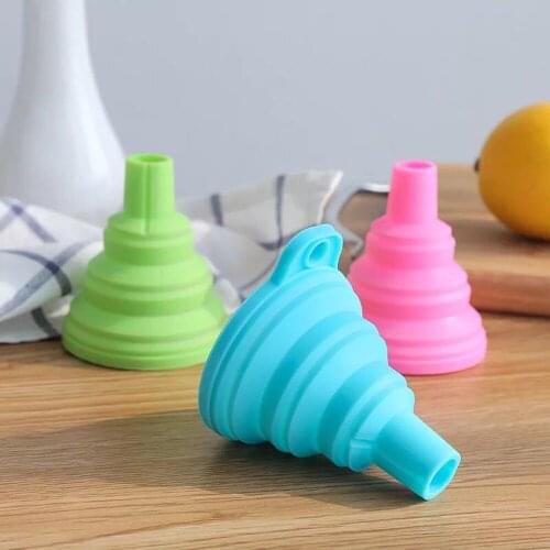 Kitchen Home Mini folding telescopic long neck funnel creative household liquid dispensing funnel Kitchen Accessories