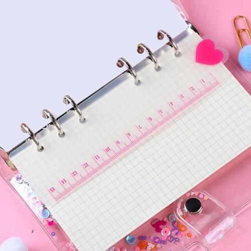 Hot Sale 1pc Ruler A5 A6 PVC Planner Agenda for 6 Holes Loose Leaf Spiral Notebook Ruler