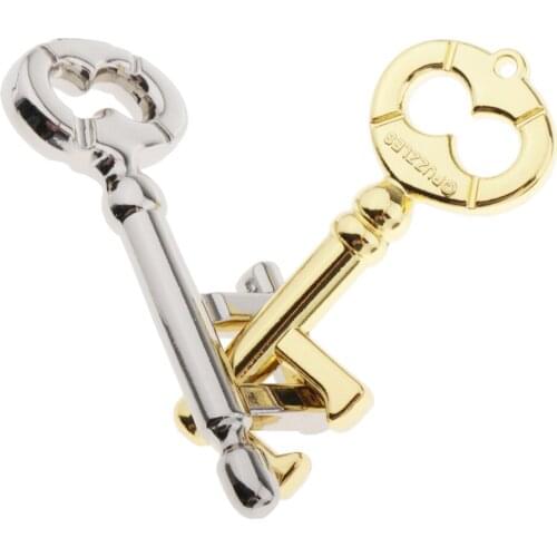 2 x Lock Metal Puzzle Brain Puzzle Patience GamesClassic Intelligence for Adults and Children - IQ Test Mind Game Toys