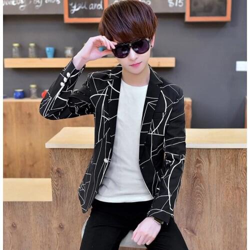 Suits mens jacket korean slim young suit men thin summer student casual handsome little suit male jacket white terno masculino
