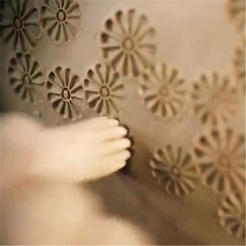 Diy pottery Stamps Wood Clay Tool Embossed Sculpture Polymer Model Ceramic Pottery Wooden Mounted square Stamp