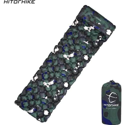Hitorhike For Autumn And Winter Inflatable mattress Cushion Mat Fast Filling Air Camping beach Mat With Pillow Sleeping Pad