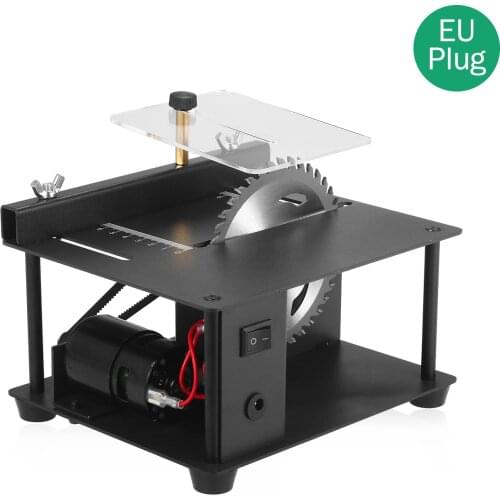 KKMOON Multifunctional Electric Table Saw Adjustable-Speed Mini Desktop Saw Cutter with Saw Blade for Wood Acrylic Cutting