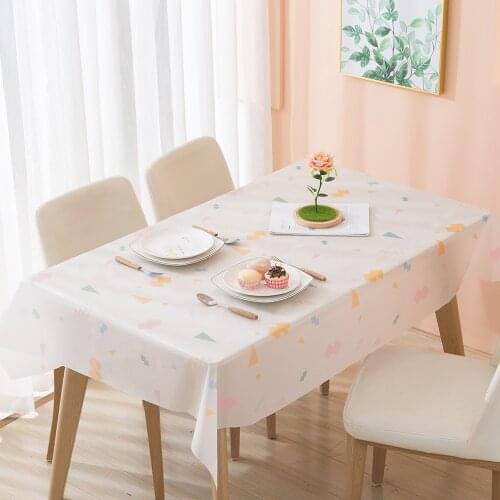 PEVA Table Cloth Waterproof Rectangula Cartoon Tablecloth Oilproof Kitchen Dining Table Colth Cover Mat Oilcloth Antifouling