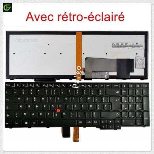 New French Backlit Azerty Keyboard for Lenovo ThinkPad W540 W541 W550s T540 T540p T550 L540 Edge E531 E540 L570 0C44913 FR