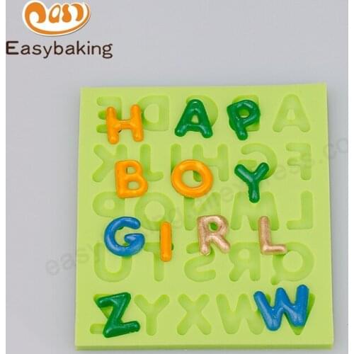 2016 New Mini Domed Capital Alphabet Silicone Fondant Mold Cupcake Decorating tools