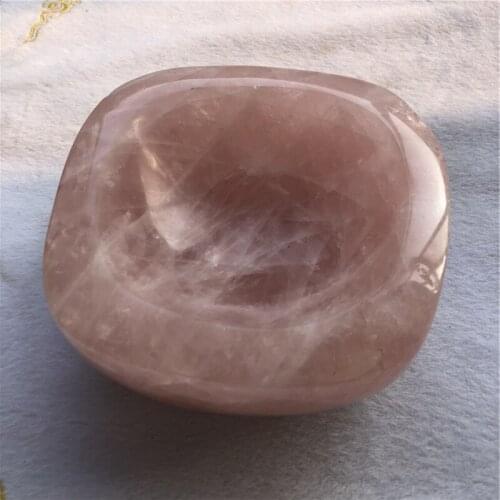 2.82kg New Arrival Natural Rose Quartz Ashtray Quartz Crystal Bowls