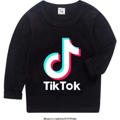 Boys Clothing Tik Tok Cartoon Kids Long Sleeves T-shirt Tik Tok Print T shirt Tees Boy Girls children Tops Kid Costume