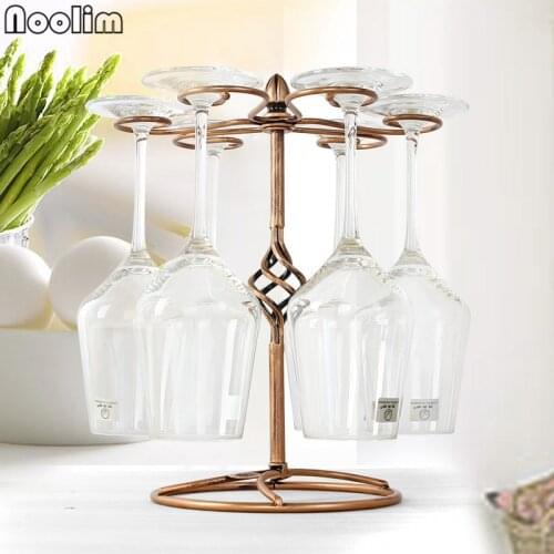 NOOLIM Wine Holder Wine Glass Rack Home Decoration Modern Living Room Wine Glasses Holder Champagne Stemware Hanging Stand