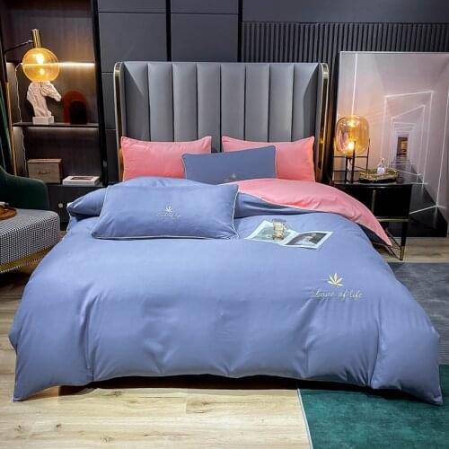 Nordic Bedding Set Bedspreads For Embroidery Solid Quilted Luxury Duvet Cover 220x240 Single California King Size No Fills