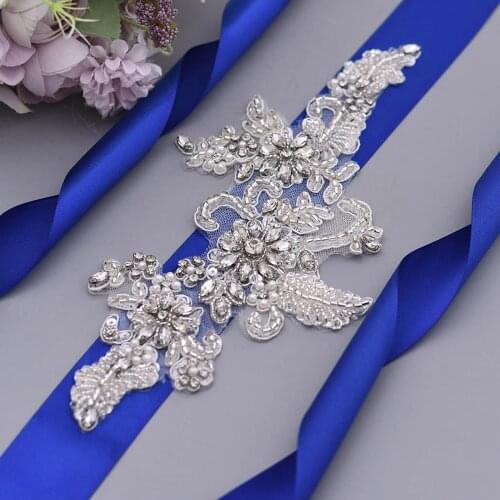 ZMS139 Bridal Belt Dress Accessories Crystal Rhinestone Diamond Sash Plus Decorative Wedding Dress Belt Womens Belts Fashion