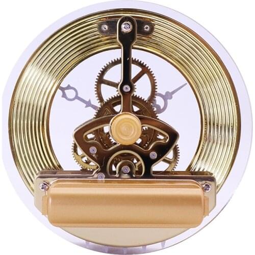 Retro Gear Wall Clock Movement Round Decorative Table Clock Metal Perspective Movement Wall Clock Accessories C1