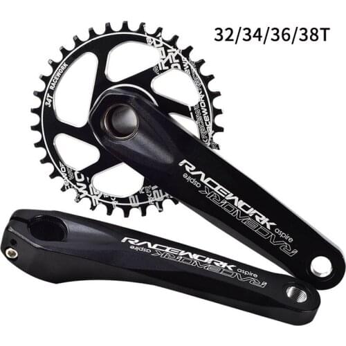 Bicycle Crank Aluminum Alloy Crankset Crank with Bottom Bracket Integrated Lock Crank Aluminum Alloy Hollow Integrated Crank