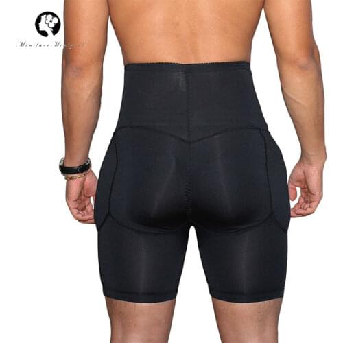 Minifaceminigirl Mens High Waist Slimming Pants Underwear Waist Trainer Compression Shorts Slim Fit Strong Shaping Body Shaper