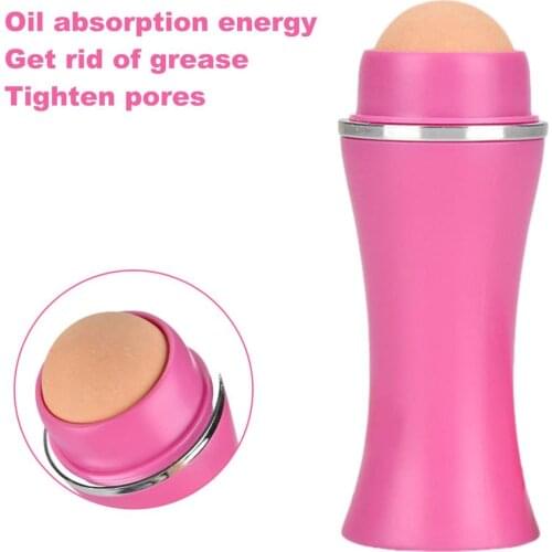 Face Oil Absorbing Roller Volcanic Stone Blemish Remover Face T-zone Oil Removing Rolling Stick Ball Summer Face Shiny Changing
