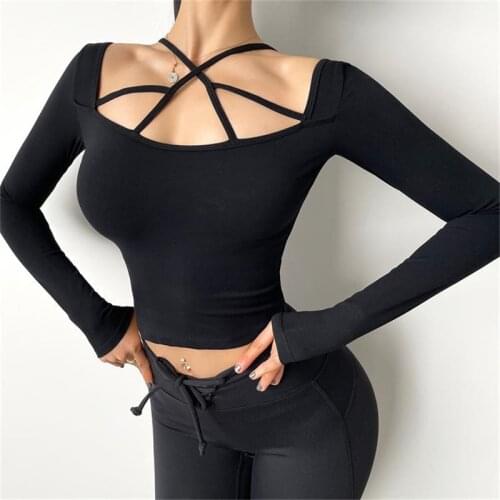 Inner padded Running Workout Crop Top Women Fitness Long Sleeve Sports Clothes Tight Yoga Shirts Female Casual Sweatshirt