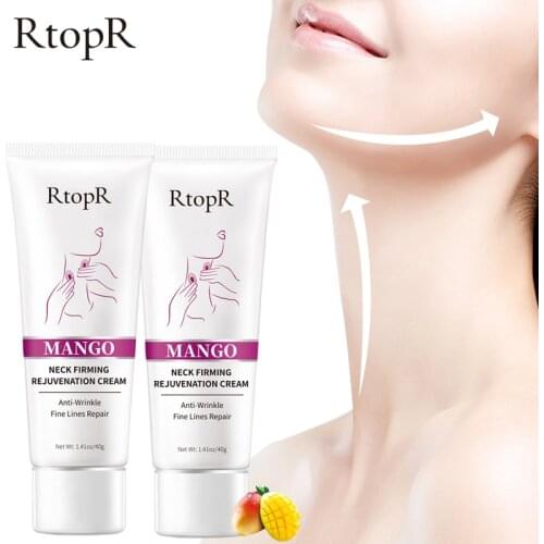 2pcs Mango Firming Neck Cream Anti Wrinkle Remove Neck Mask Nourishing Whitening Mild Peeling Beauty Neck Care 40g