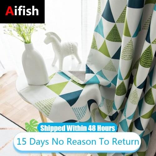 Modern Minimalist Living Room Curtain Kitchen Bedroom Window Childrens Room Blackout Tulle Curtain Custom Cortinas WP211-4