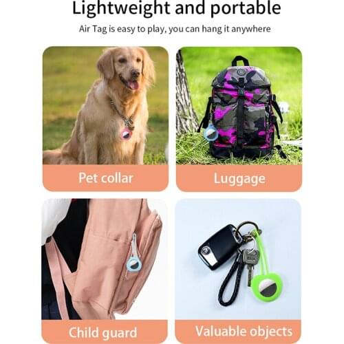 Protective Sleeve For Apple AirTag Anti-lost Leather Stain Resistant Silicone Protection Shell For Apple Airtags Tracker