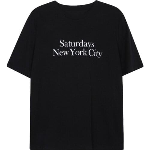 New York City Tee Shirt Women Short Sleeve T Shirts Crew Neck Cotton Tops