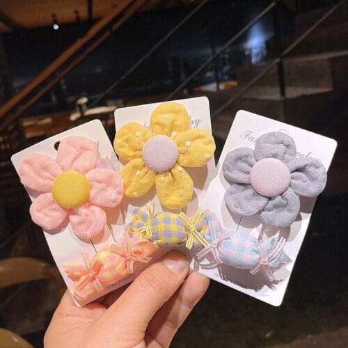 1 Set Children Cute Cartoon Flower Candy Hairpins Girls Lovely Hair Clips Kids Hair Bands Hair Accessories Gift