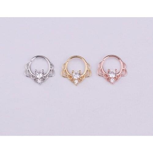 1PCS Elegant Gift Indian Ethos Cartilage Nose Ring Hoop For Woman Girls Boy Unisex Stud Rings Nose Piercing Body Jewelry Gift