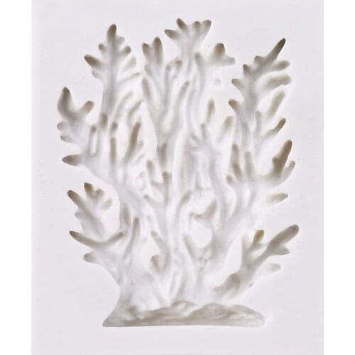 New 1PC Silicone Cake Mold Tool Coral Grass Sea Cake Mould Fondant Tools Sugarcraft Decorating Mold Cupcake