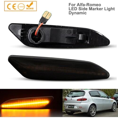 2pcs LED Dynamic Side Marker Light For Alfa Romeo 147 2005-2010 156 1997-2006 Turn Signal Lamp For Fiat Tipo Car-Styling