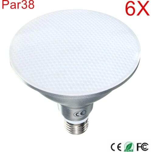 6PCS High Power B22/E27 15W PAR38 Waterproof IP65 LED Spot Light Bulb Lamp Indoor Lighting Dimmable AC85-265V