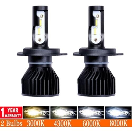 Mini 12000lms Car H4 LED H7 led Headlight Bulbs H1 H8 H11 LED Lamp H7 9005 HB3 9006 HB4 Auto Headlamps Fog lights Kit K8