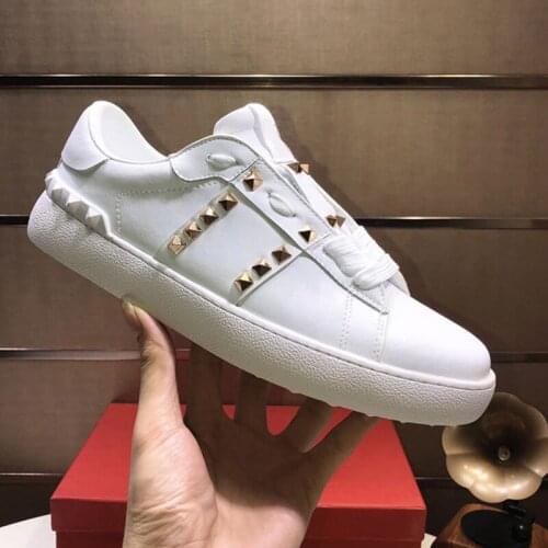 Brand Designer Sneakers Skateboard Shoes Women Leather Lace Up Casual White Shoes Plus Size 44 Hommes Chaussures