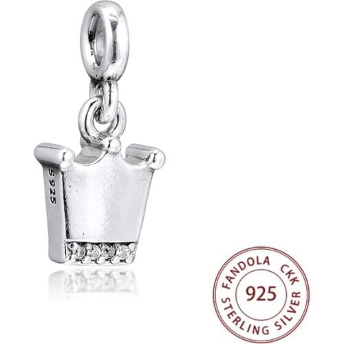 CKK Fits Original Me Bracelet Argent 925 Sterling Silver My Crown Dangle Charms Beads for Jewelry Making kralen perles