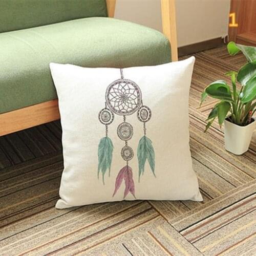 Decorative Hand Painted Dream Catcher Printing Pillow Case No Pillow 45*45cm