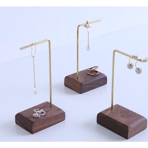 Wooden and metal earring holders earing stand for jewelry bracelet holders jewelery organizer jewellery display case Hanging
