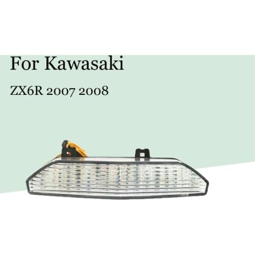 For Kawasaki ZX6R 2007 2008 Motorcycle LED Rear Tail Brake Light Turn Signal Integrated Lamp ZX 6R Accessories