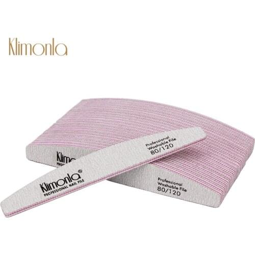 25Pcs Double Side Nail Files Sanding Files Buffing Curve Manicure Tools DIY 80/120 Grit nagel vijlen Half Moon Nail Beauty