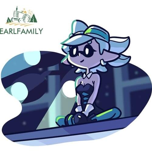 EARLFAMILY 13cm x 11.9cm for Splatoon Creativite Vinyl Decal Bumper Funny Car Stickers Waterproof Scratch-Proof RV Car Styling