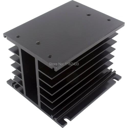 FHSH01-110B black 110*100*80 mm 60A three phase solid state relay SSR aluminum heat sink radiator FHS-T60