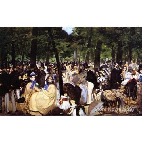 Music in the Tuileries Garden Edouard Manet painting for sale Hand painted High quality