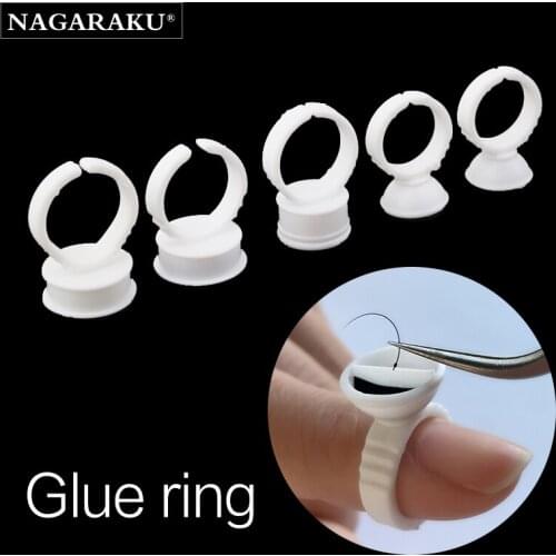 NAGARAKU Maquiagem Lashes Eyelash Extension Glue Rings Make Up 100 PCS package Glue Holder Tool Kit Set Maquillaje