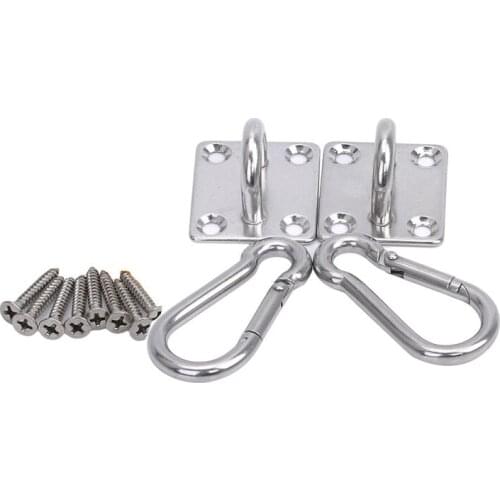Multi-Function Hammock Hammock Hook Metal Base Suspended Ceiling Wall Mount U-Shaped Hooks Stainless Steel Heavy Duty 1 Sets
