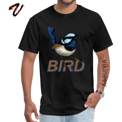 BIRD Fairy Wren Male Crew Neck T-shirts Thanksgiving Day Design Tees Plaid Sleeve Plain Misfits Sweatshirts Men