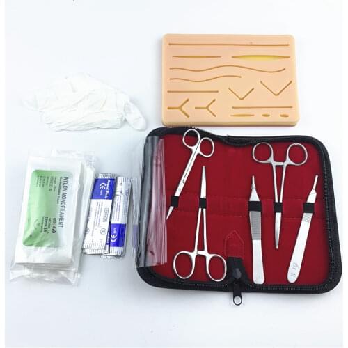 Surgical Suture Training Kit Skin Operate Suture Practice Model Training Pad Needle Scissors Tool Kit Teaching equipment