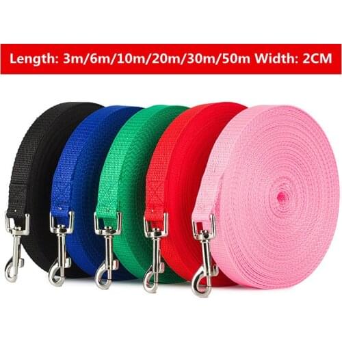 Nylon Dog Training Leashes Pet Supplies Walking Harness Collar Leader Rope for Dogs Cat 1.5M 12M 3M 4.5M 6M 10M