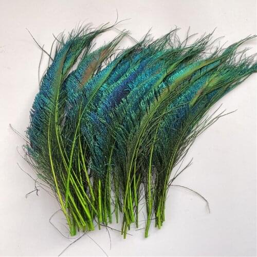 The New Listing 20pcs/lot Natural Green Peacock Feathers 30-40cm Craft Wedding Party Jewelry Home DIY Decoration Plumas