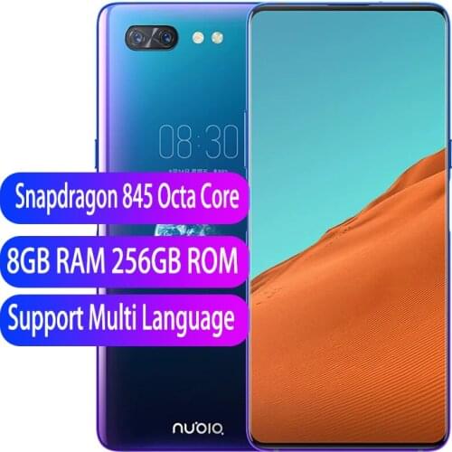 Original ZTE Nubia X 4G LTE Mobile Phone Snapdragon 845 Android 8.1 6.26+5.1'' Dual Screen 6GB RAM 64 ROM 16+24MP Fingerprint