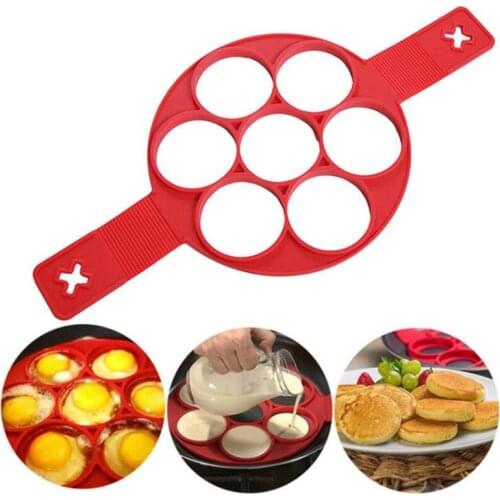 1Pcs Silicone Non Stick Fantastic Egg Pancake Maker Ring Kitchen Baking Omelet Moulds Flip Cooker Egg Ring Mold